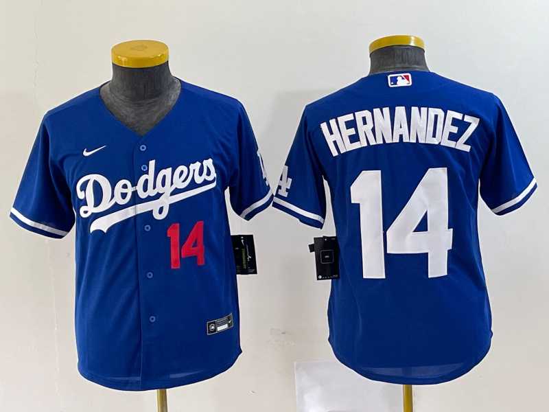 Youth Los Angeles Dodgers #14 Enrique Hernandez Number Blue Stitched Cool Base Nike Jersey,We sell and wholesale Youth Los Angeles Dodgers #14 Enrique Hernandez Number Blue Stitched Cool Base Nike Jersey on line form chian!